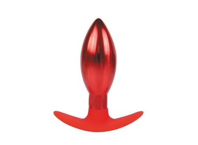 Каплевидная анальная втулка красного цвета - 10,6 см. - фото, цены