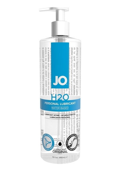 Лубрикант на водной основе Jo Personal Lubricant H2o с дозатором - 480 мл. - фото, цены