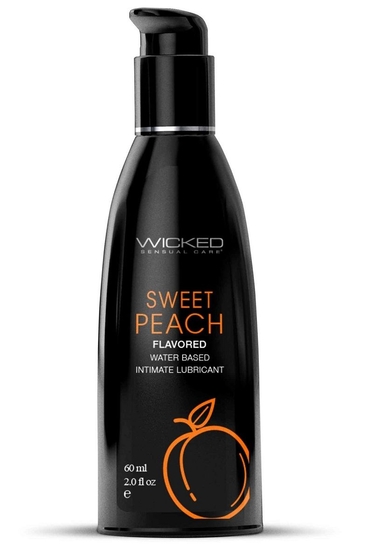 Лубрикант с ароматом спелого персика Wicked Aqua Sweet Peach - 60 мл. - фото, цены
