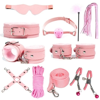 Розовый БДСМ-набор «Оки-Чпоки» из 11 предметов - фото, цены