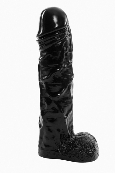 Черный реалистичный фаллоимитатор-гигант - 55 см. - фото, цены