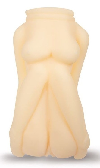 Компактный телесный мастурбатор в виде торса - фото, цены