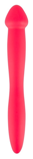 Красный гибкий двусторонний фаллоимитатор Colorful Joy - 21,5 см. - фото, цены