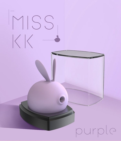 Фиолетовый вакуумный стимулятор клитора Miss Kk - фото, цены