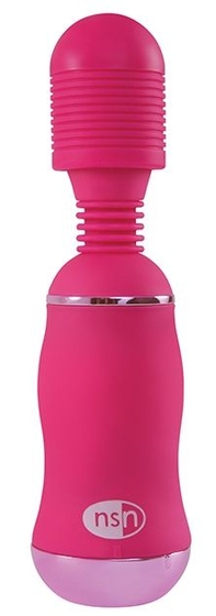 Ярко-розовый вибромассажер с усиленной вибрацией BoomBoom Power Wand - фото, цены