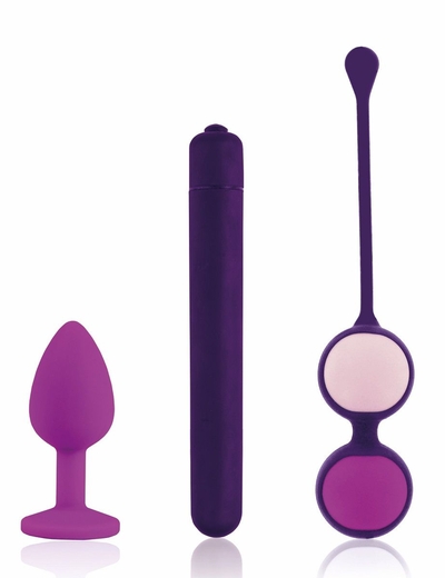 Фиолетовый вибронабор First Vibe Kit - фото, цены