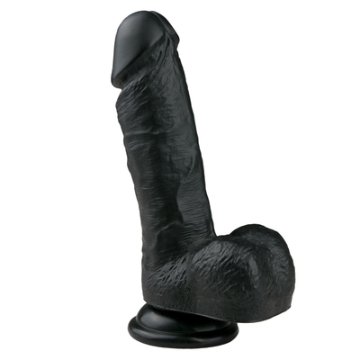 Черный фаллоимитатор Realistic Dildo - 17,5 см. - фото, цены