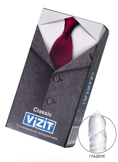 Классические презервативы Vizit Classic - 12 шт. - фото, цены