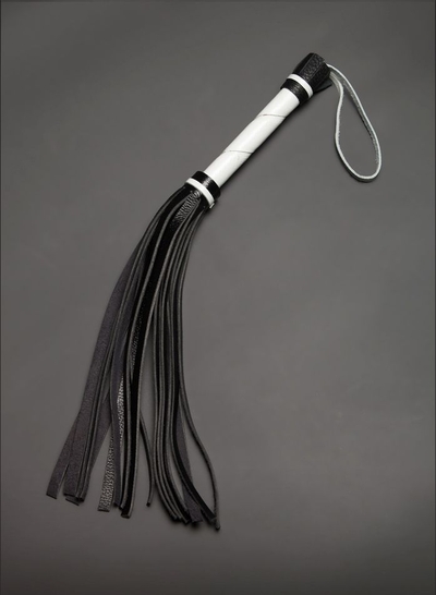 Гладкая плеть-флогер с черными хвостами - 40 см. - фото, цены