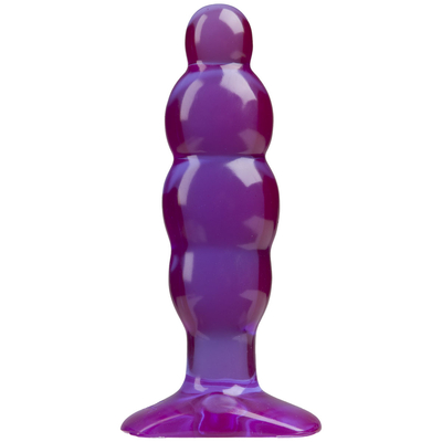 Фиолетовая рельефная анальная пробка SpectraGels Purple Anal Stuffer - 14 см. - фото, цены