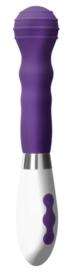 Фиолетовый вибромассажер Alida - 21 см. - фото, цены