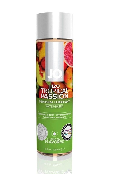 Лубрикант на водной основе с ароматом тропических фруктов Jo Flavored Tropical Passion - 120 мл. - фото, цены