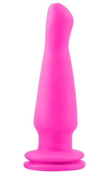 Розовая анальная вибропробка Vibrating Butt Plug - 14,5 см. - фото, цены