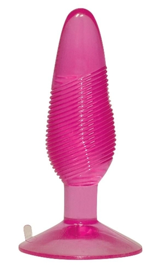 Гелевый анальный массажер розового цвета - 15 см. - фото, цены