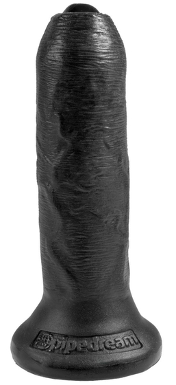 Черный необрезанный фаллоимитатор на присоске 6 Uncut Cock - 16,5 см. - фото, цены