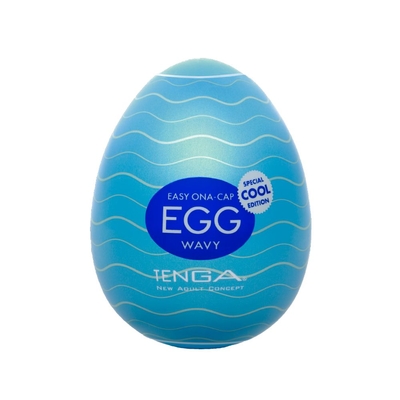 Мастурбатор-яйцо с охлаждающей смазкой Egg Wavy Cool - фото, цены