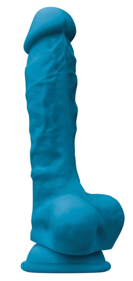 Голубой фаллоимитатор на присоске 7 Dildo - 22,3 см. - фото, цены