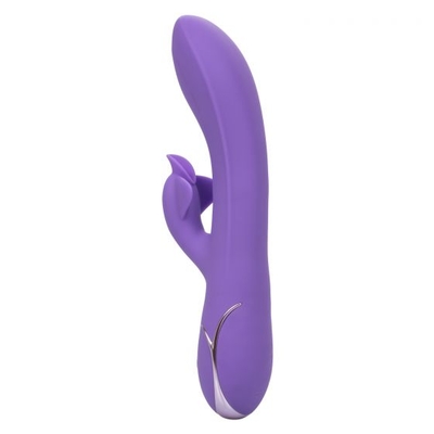 Фиолетовый вибромассажер Inflatable G-Flutter с функцией расширения - 21 см. - фото, цены