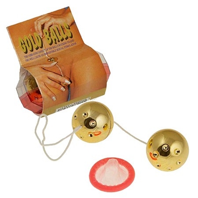 Золотистые вагинальные шарики Gold - фото, цены
