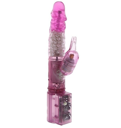 Розовый вибратор с клиторальным отростком Jk Undeniable 7.5 Pearl Diver - 19 см. - фото, цены