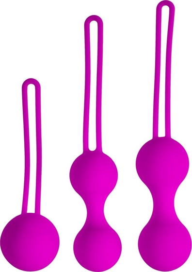 Набор лиловых вагинальных шариков Shrink Orbs - фото, цены