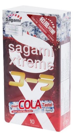 Ароматизированные презервативы Sagami Xtreme Cola - 10 шт. - фото, цены