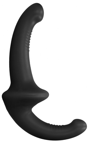 Черный безремневой страпон Silicone Strapless Strapon - фото, цены