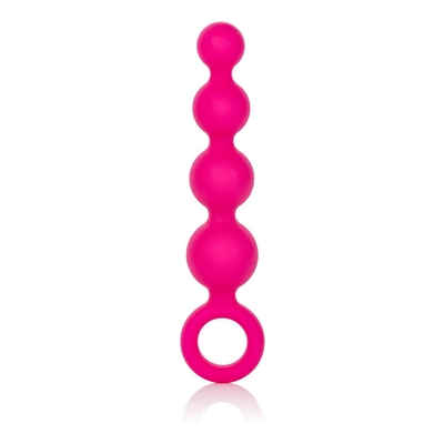 Розовая анальная цепочка Booty Beads - 15,3 см. - фото, цены