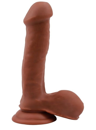 Кофейный фаллоимитатор на присоске Topless Lover - 19,2 см. - фото, цены
