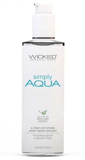 Легкий лубрикант на водной основе Wicked Simply Aqua - 120 мл. - фото, цены