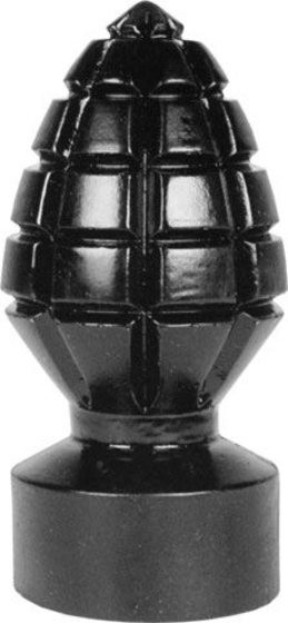 Анальная пробка в виде боеголовки All Black Andreas Dildo - 14,5 см. - фото, цены