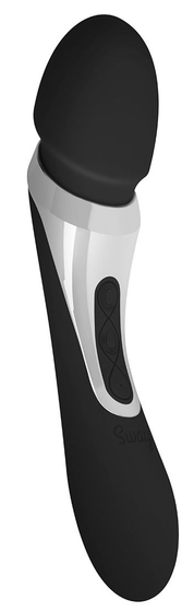 Черный двухсторонний вибромассажер Vibes Wand Vibrator - 22,5 см. - фото, цены