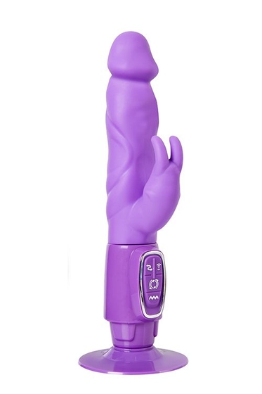 Фиолетовый реалистичный вибратор Sex Conqueror Spiral Motion Duo Vibe - 21 см. - фото, цены