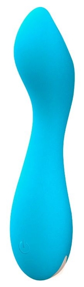 Голубой мини-вибратор Tarvos - 11,7 см. - фото, цены