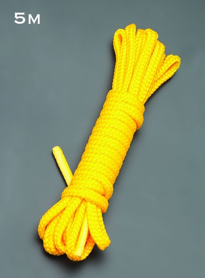 Желтая веревка для связывания - 5 м. - фото, цены