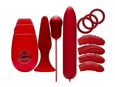 Красный вибронабор Flirty Kit Set - фото, цены