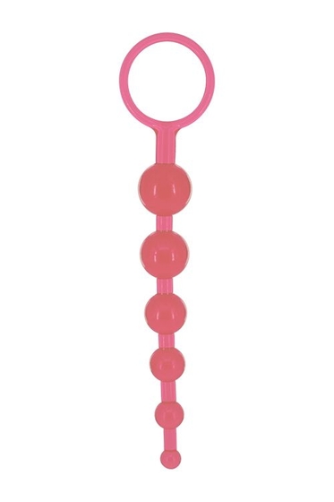 Розовая анальная цепочка Dragonz Tale Anal - 20 см. - фото, цены