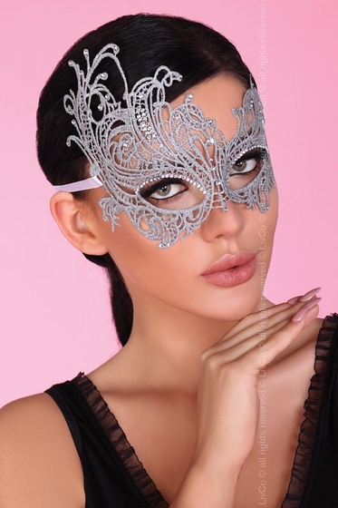 Серебристая ажурная маска Mask Silver - фото, цены