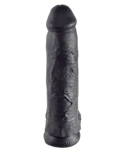 Чёрный фаллоимитатор-гигант 12 Cock with Balls - 30,5 см. - фото, цены