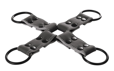 Черная крестообразная связка Bondage Hogtie - фото, цены