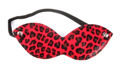 Красная маска на резиночке с леопардовыми пятнышками - фото, цены