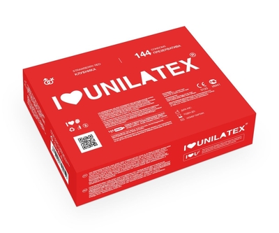 Презервативы Unilatex Strawberry с клубничным ароматом - 144 шт. - фото, цены