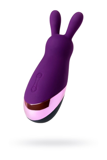 Фиолетовый стимулятор эрогенных зон Eromantica Bunny - 12,5 см. - фото, цены
