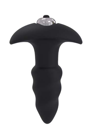 Черная анальная вибровтулка Single Speed Love Arrow Plug - 9 см. - фото, цены