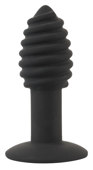 Черная анальная вибропробка Twist Butt Plug - 10,7 см. - фото, цены