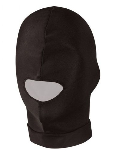 Черная эластичная маска на голову с прорезью для рта - фото, цены