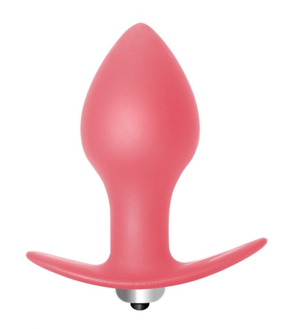 Розовая анальная вибропробка Bulb Anal Plug - 10 см. - фото, цены