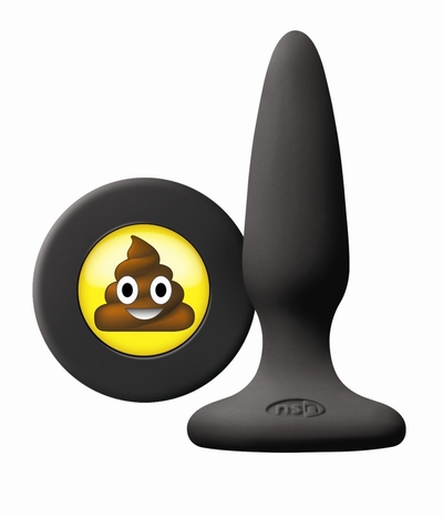 Черная силиконовая пробка Emoji Sht - 8,6 см. - фото, цены