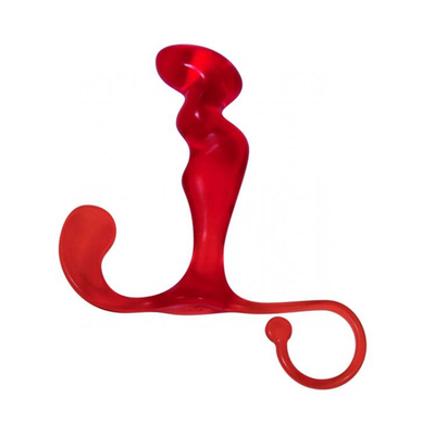 Многофункциональный анальный массажер красного цвета - фото, цены