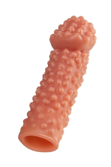 Реалистичная насадка на пенис с бугорками - 16,5 см. - фото, цены